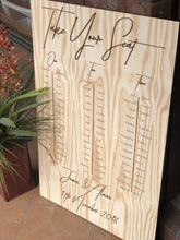Load image into Gallery viewer, Wooden Table Seating Plan Sign - Alana Silver Belle Design
