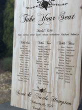 Load image into Gallery viewer, Wooden Table Seating Plan Sign - Nicole Silver Belle Design
