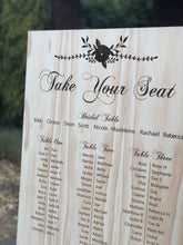 Load image into Gallery viewer, Wooden Table Seating Plan Sign - Nicole Silver Belle Design
