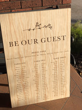 Load image into Gallery viewer, Wooden Table Seating Plan Sign - Rebecca Silver Belle Design
