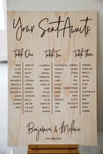 Load image into Gallery viewer, Wooden Table Seating Plan Signs - Melanie Silver Belle Design
