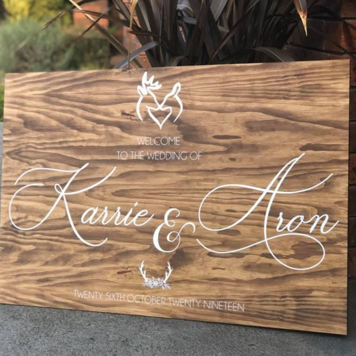 Wooden Welcome Sign - Karrie Silver Belle Design