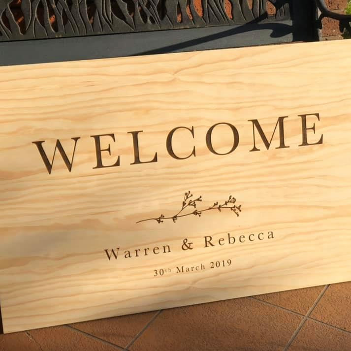 Wooden Welcome Sign - Rebecca Silver Belle Design