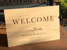 Load image into Gallery viewer, Wooden Welcome Sign - Rebecca Silver Belle Design
