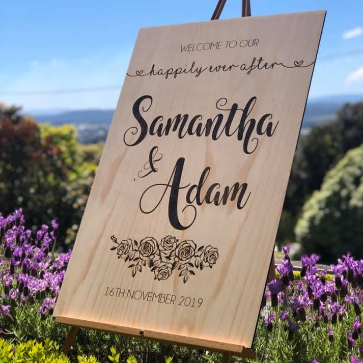 Wooden Welcome Sign - Samantha Silver Belle Design