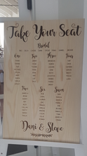 Load image into Gallery viewer, Custom Wooden Table Seating Plan Sign - Design Your Own Custom
